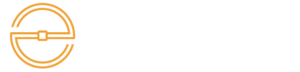 The image shows a logo for "Epic Orthodontics" featuring an abstract design with circular elements on a black background.