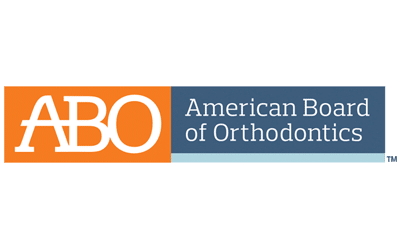 The image displays the logo of the American Board of Orthodontics. It features the acronym "ABO" with the organization's full name alongside it.