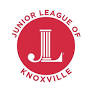 Red and white logo of the Junior League of Knoxville, featuring a large letter "J" in the center.